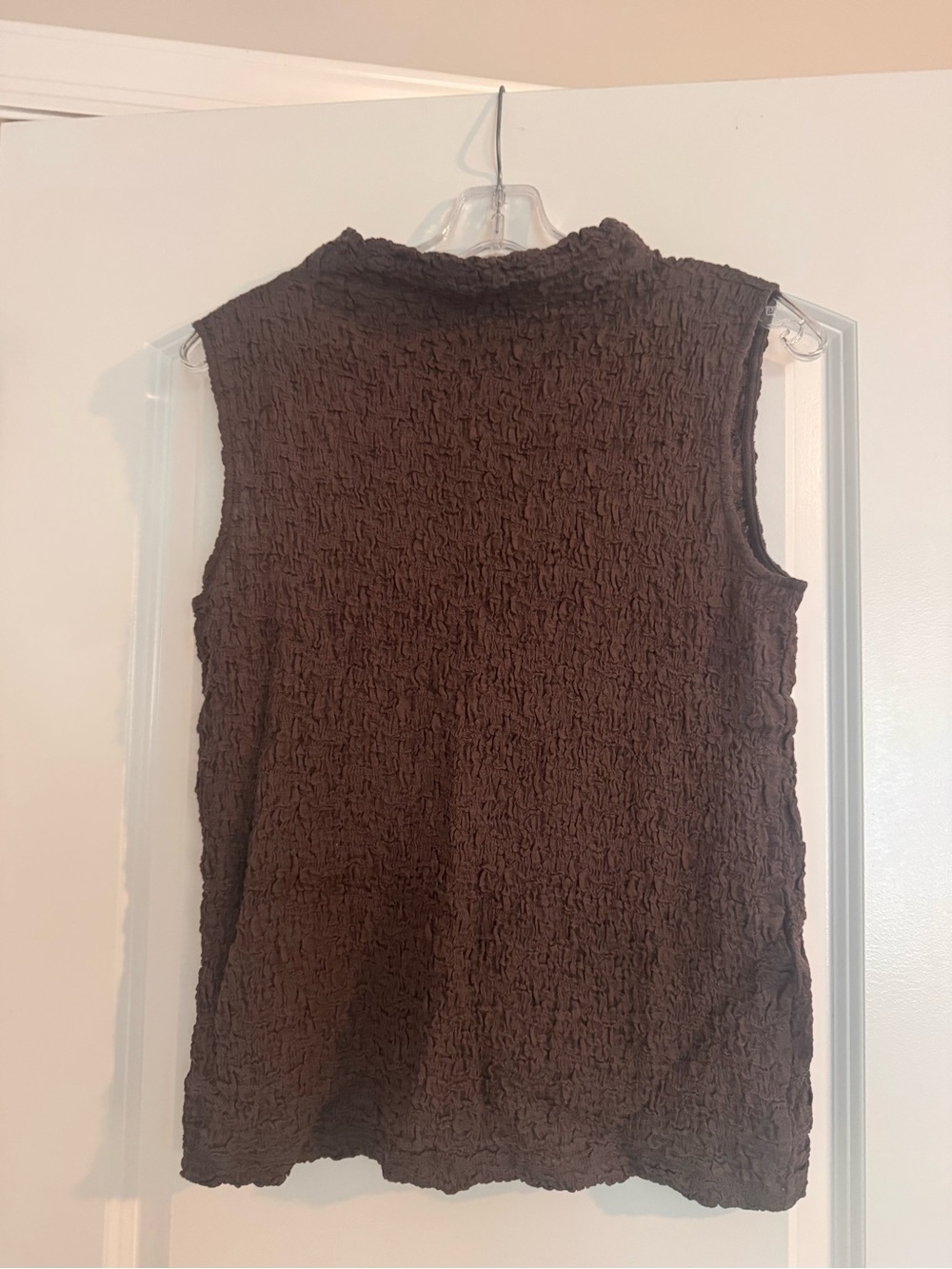Eileen Fisher Bubble Jacquard Funnel Neck Top - Rye